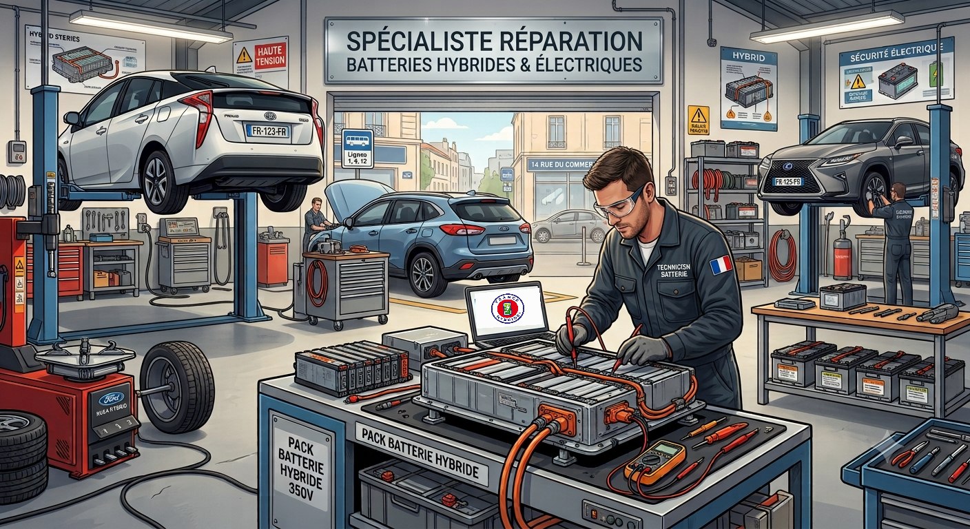 Atelier certifié France Hybride, réparation de batterie hybride